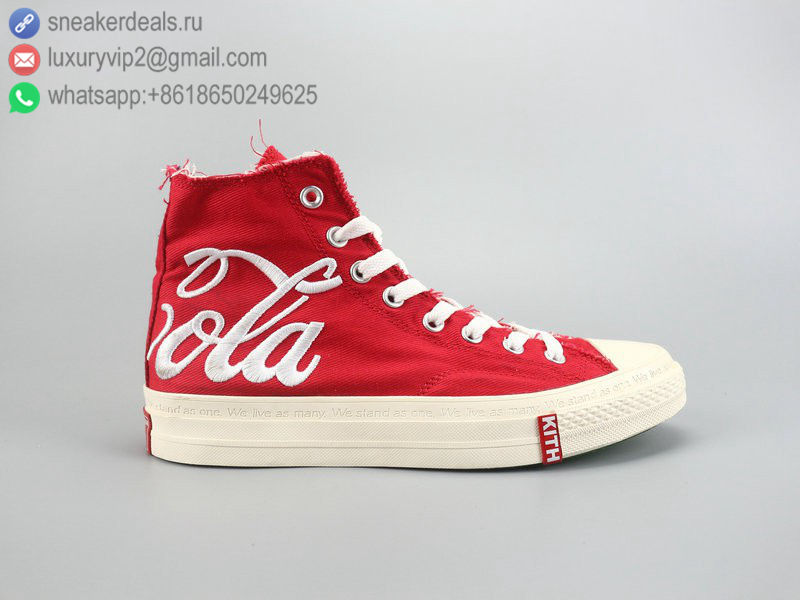 CONVERSE X COCA COLA ALL STAR HIGH RED UNISEX CANVAS SKATE SHOES